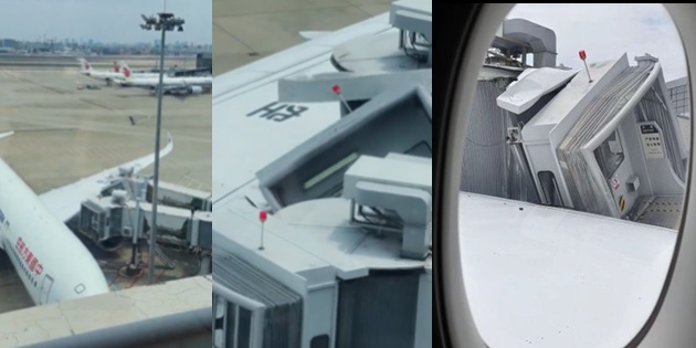 China Eastern’in A350 Tipi Uçağı, Havalimanında Köprüye Çarptı